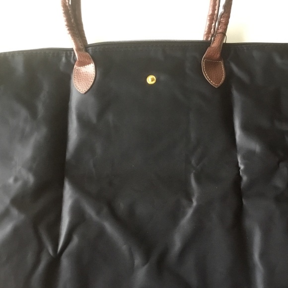 *NEW*  Nylon Foldable Tote Black - Picture 3 of 4